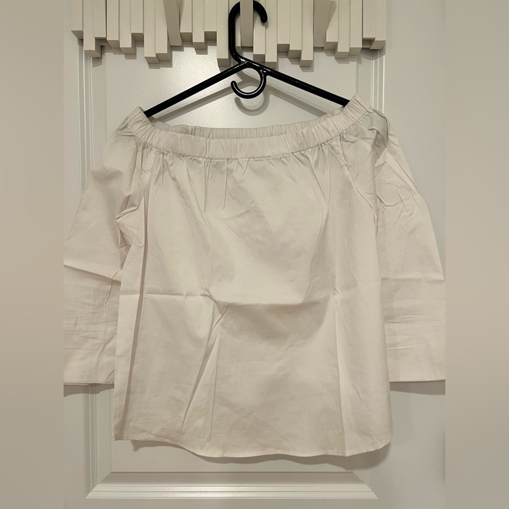 Zara off shoulder white Sabrina Top
